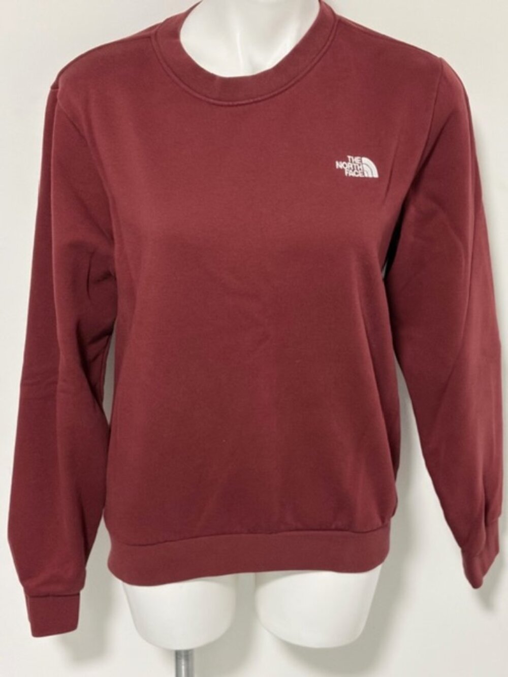 NORTHFACE UNISEX BURGUNDY CREW SWEATSHIRT SMALL